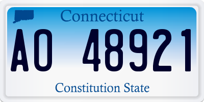 CT license plate AO48921