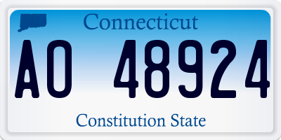 CT license plate AO48924