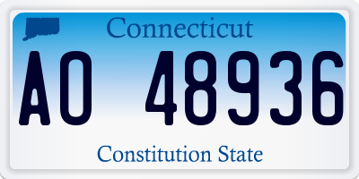 CT license plate AO48936