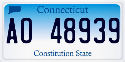 CT license plate AO48939