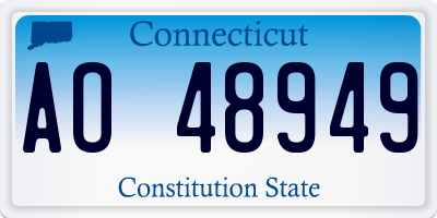 CT license plate AO48949