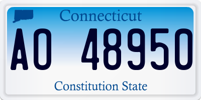 CT license plate AO48950