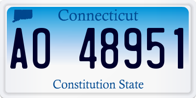 CT license plate AO48951