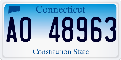 CT license plate AO48963