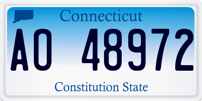 CT license plate AO48972