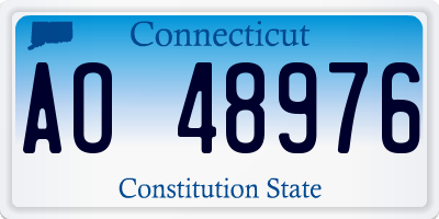 CT license plate AO48976