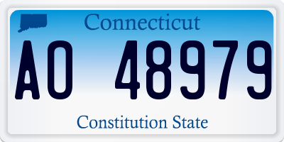 CT license plate AO48979