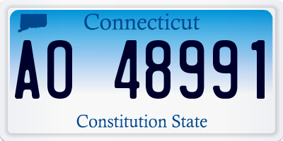 CT license plate AO48991