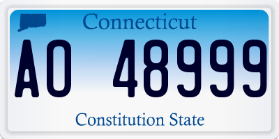 CT license plate AO48999