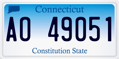 CT license plate AO49051
