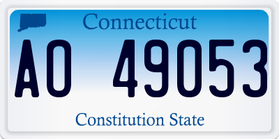 CT license plate AO49053