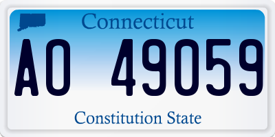 CT license plate AO49059