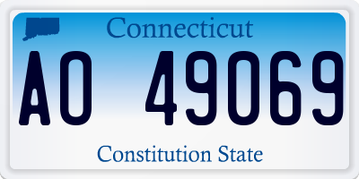 CT license plate AO49069