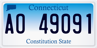 CT license plate AO49091
