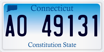 CT license plate AO49131