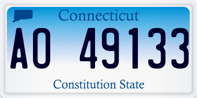 CT license plate AO49133
