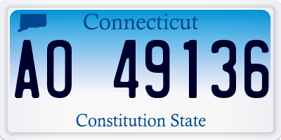 CT license plate AO49136