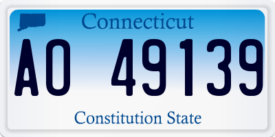 CT license plate AO49139