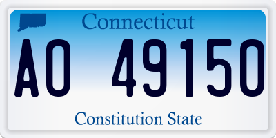 CT license plate AO49150