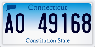 CT license plate AO49168