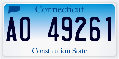 CT license plate AO49261