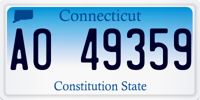 CT license plate AO49359