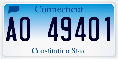CT license plate AO49401