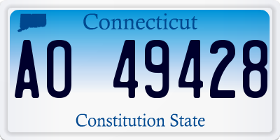 CT license plate AO49428