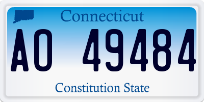 CT license plate AO49484