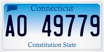 CT license plate AO49779