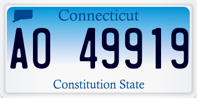 CT license plate AO49919