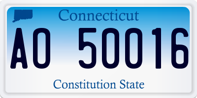 CT license plate AO50016