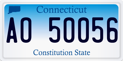 CT license plate AO50056