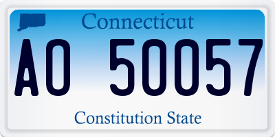 CT license plate AO50057