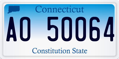 CT license plate AO50064