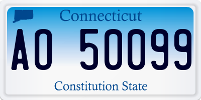 CT license plate AO50099