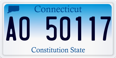 CT license plate AO50117