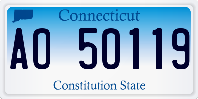 CT license plate AO50119