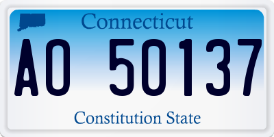 CT license plate AO50137