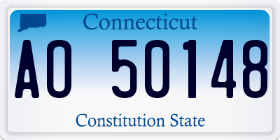 CT license plate AO50148