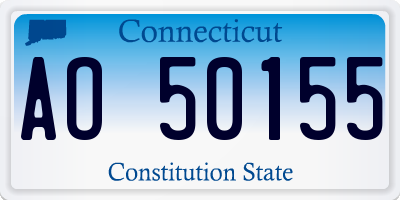 CT license plate AO50155