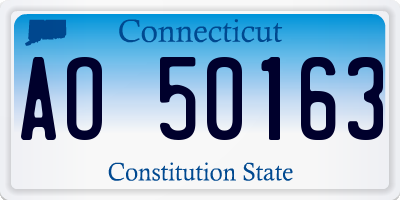 CT license plate AO50163
