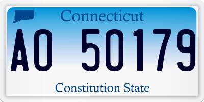 CT license plate AO50179