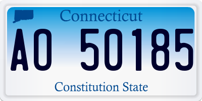 CT license plate AO50185