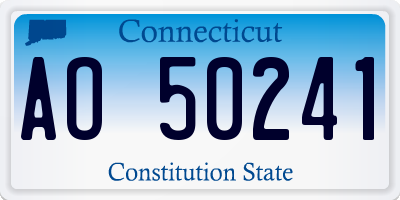 CT license plate AO50241
