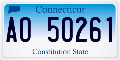 CT license plate AO50261