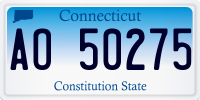 CT license plate AO50275