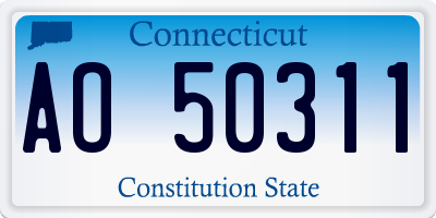 CT license plate AO50311
