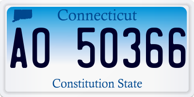 CT license plate AO50366