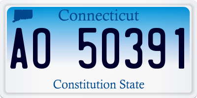 CT license plate AO50391